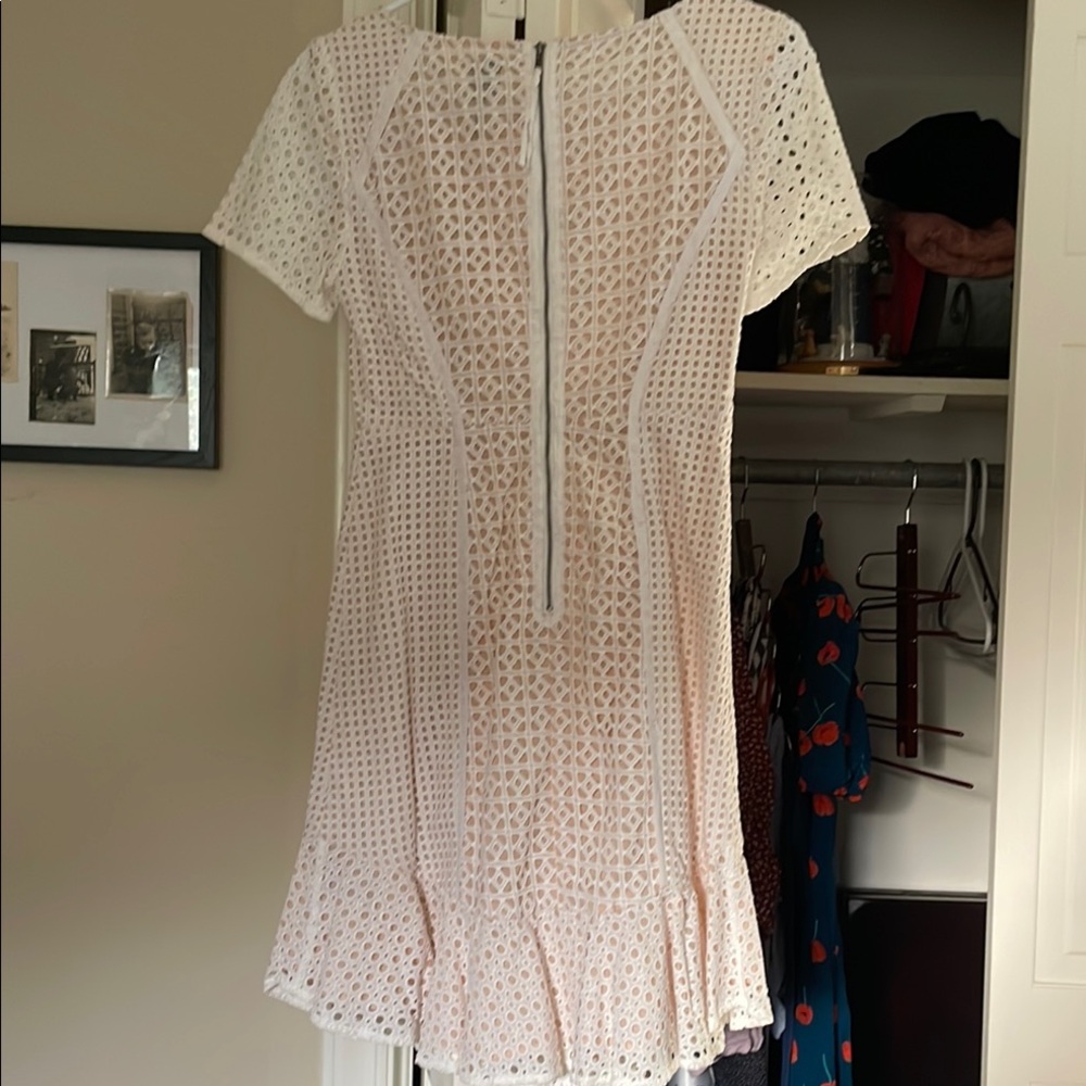 Like new HD in Paris Elegant white eyelet midi Dress from Anthropologie - Picture 7 of 15